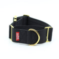Load image into Gallery viewer, 2" Luxe Martingale Dog Collar - Gold Noir